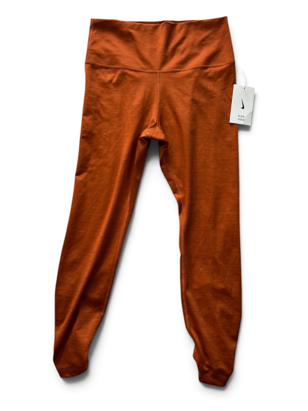 Nike Yoga Ruched 7/8 Leggings Women’s Large Orange High Rise Dri-FIT NWT